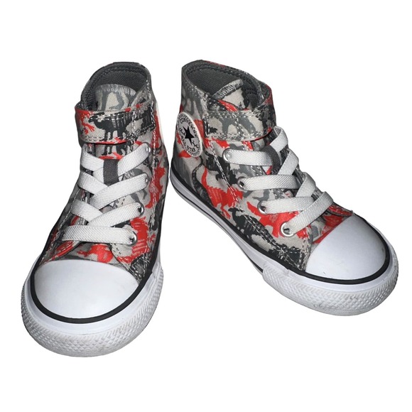 Converse All Star Childs Dinosaur Camo Print Sneaker US 7 - Picture 4 of 10